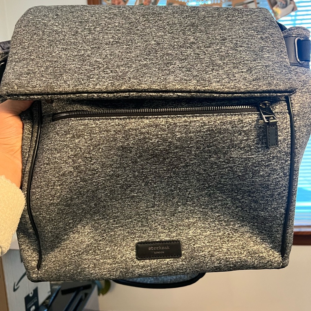 Storksak Heather Gray Baby Changing Bag - Gray